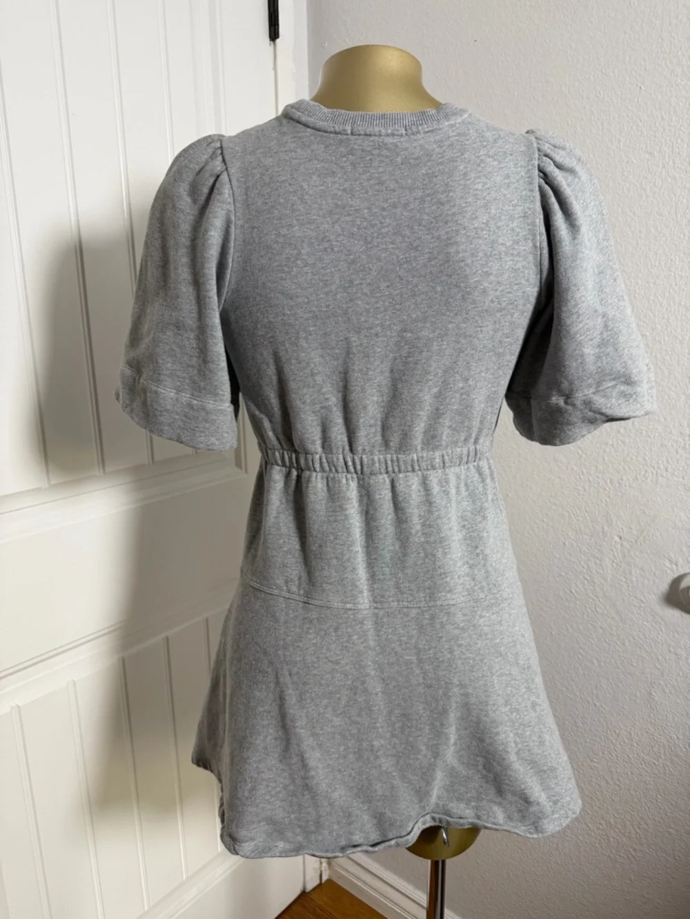 Chloé Gray Dress with Metallic Logo